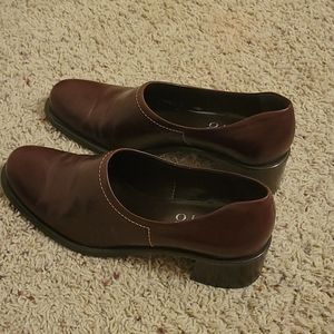 Franco Sarto brown leather loafer